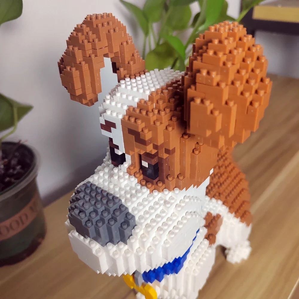 Cães Pequenos - Blocos de Montagem, Micro Peças 3D Cães Pequenos - Blocos de Montagem, Micro Peças 3D